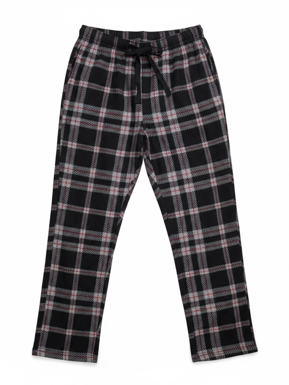 Lucky Brand Men’s Black grey red Plaid flannel pajama lounge pants cozy
